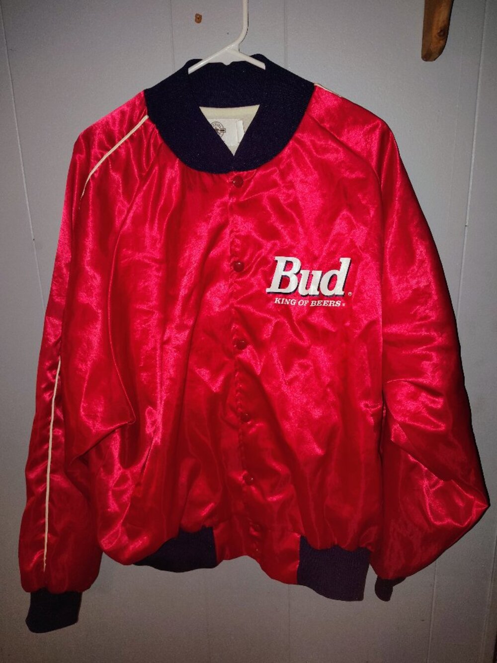 Vintage Budweiser Swingster Red Satin Jacket – Made in USA